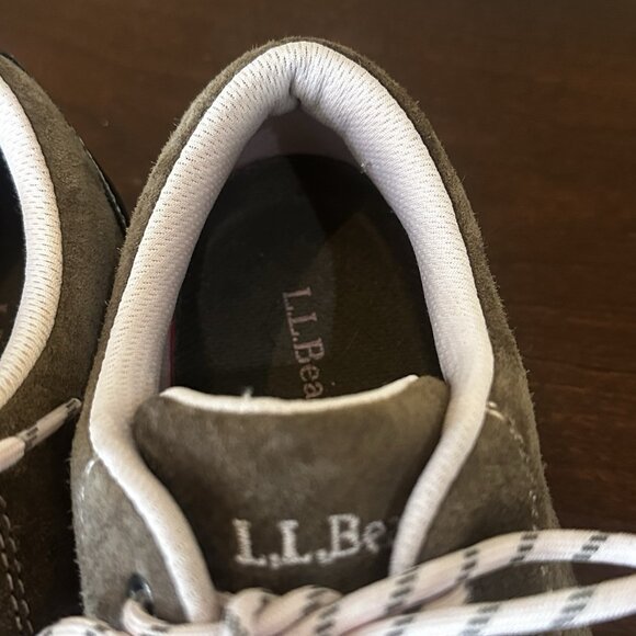 LL Bean Suede Shoe Sneaker 277619 Brown/Pink Lace Up Walking Casual Womens Sz 8 - Picture 6 of 15